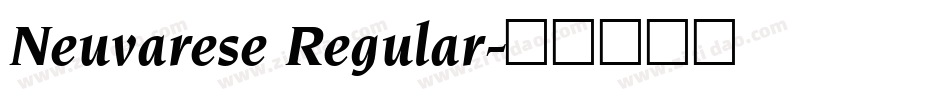 Neuvarese Regular字体转换
